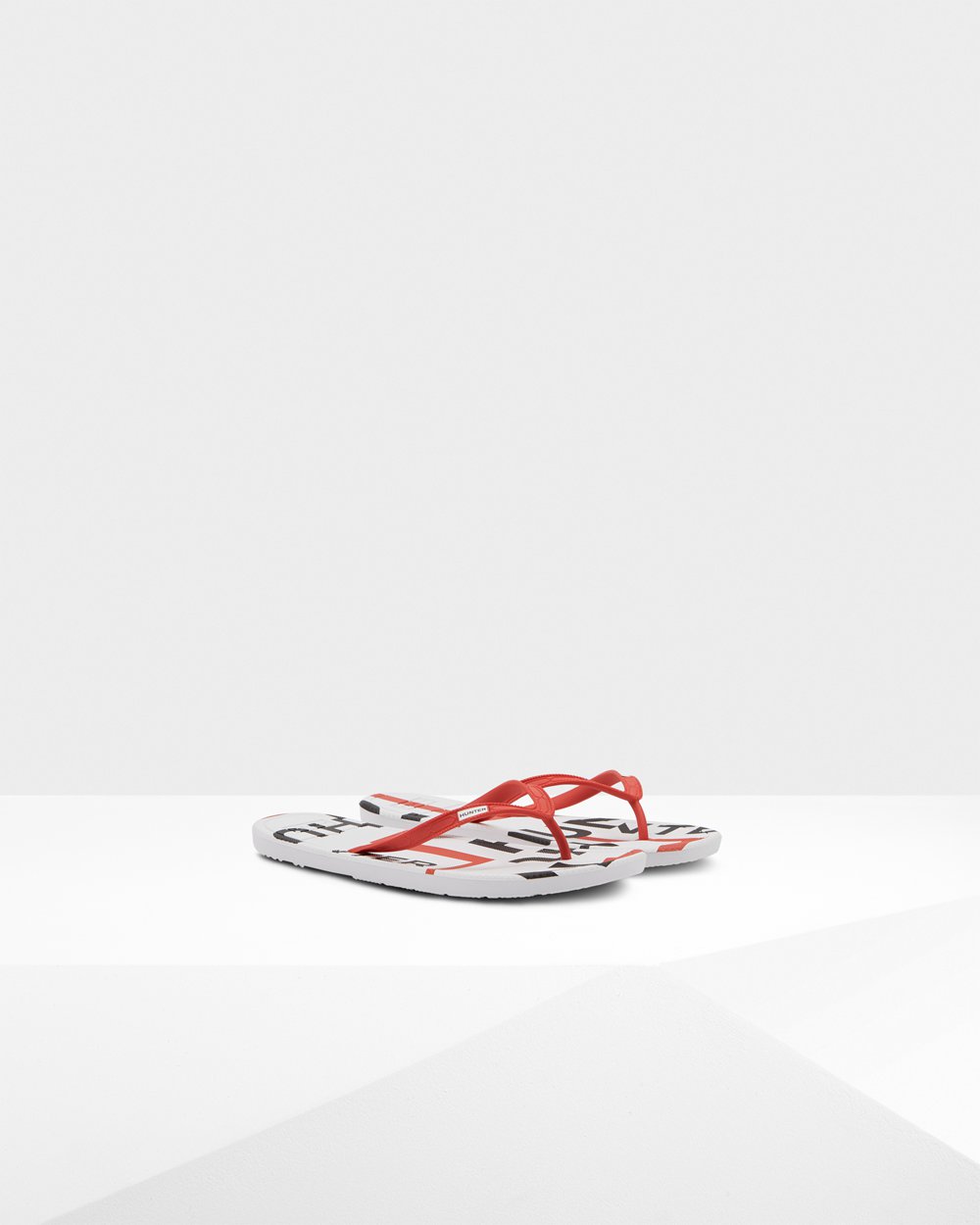 Hunter Flip Flops Rød - Herre Original Exploded Logo - Norge IOLVJS-018